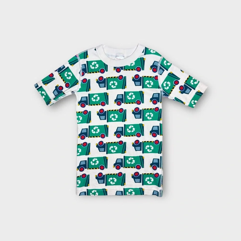Hanna Andersson Garbage Truck Pattern Organic Pajama Top